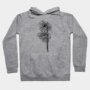 Hand Drawn Poppy Flower Hoodie